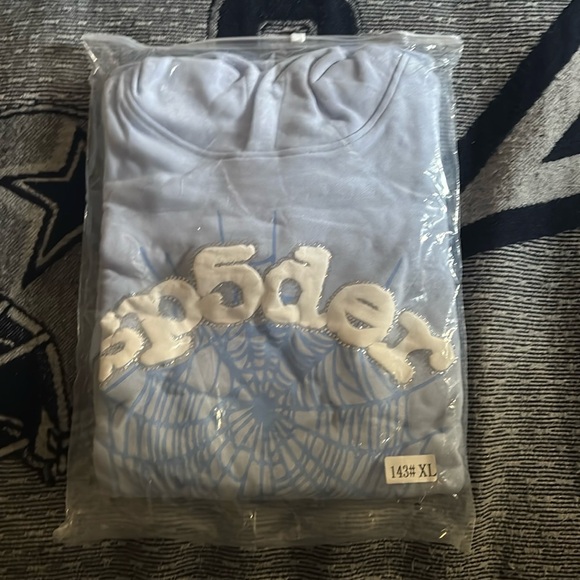 spider Other - Blue spider hoodie